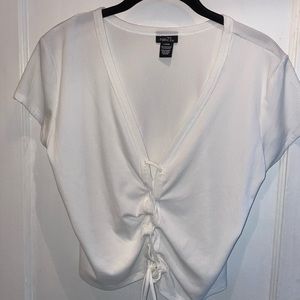 Rue 21 White Top with tie up front